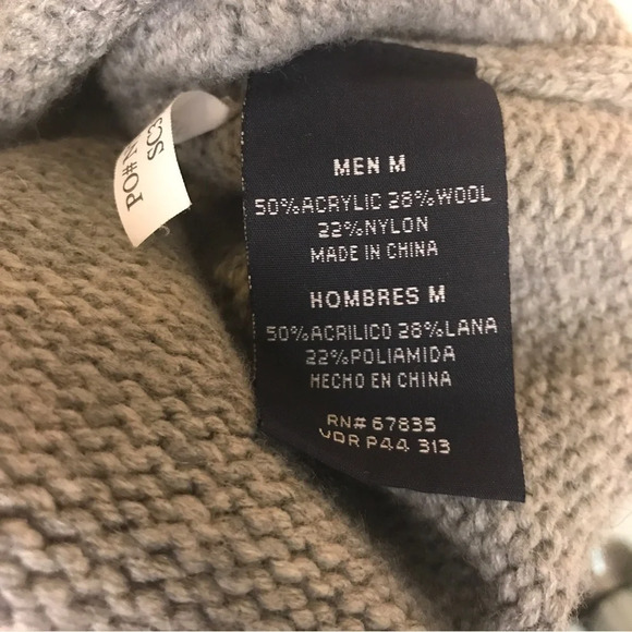 NAUTICA Wool Blend 1/4 button Pullover Knit Sweater - Picture 7 of 7